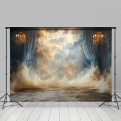 Aperturee - Aperturee Fancy Cloudy Paradise Curtain Lights Photo Backdrop