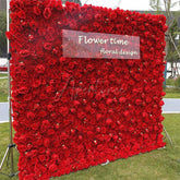 Aperturee - Aperturee Fashion Artificial Red Flower Wall Decor For Wedding