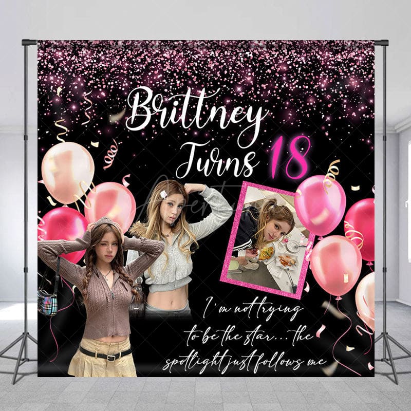 Aperturee - Aperturee Fashionable Shining 18th Birthday Party Backdrop