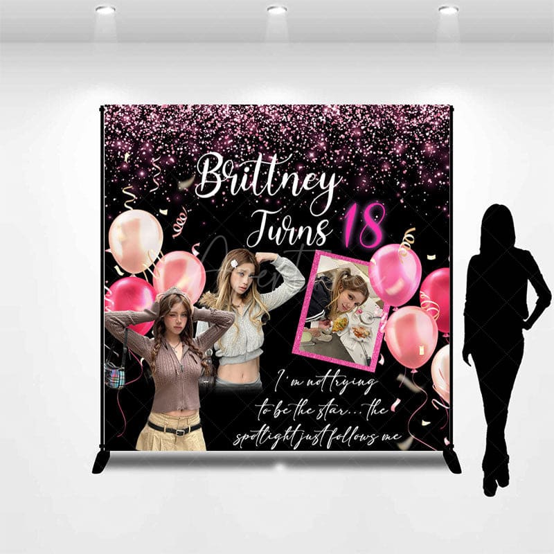 Aperturee - Aperturee Fashionable Shining 18th Birthday Party Backdrop