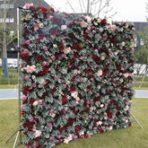 Aperturee - Aperturee Faux Flower Leaf Wall Wedding Party Backdrop Decor