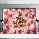 Aperturee - Aperturee Feliz Cumpleanos Mama Romantic Mothers Day Backdrop