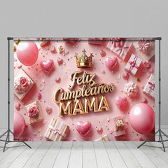 Aperturee - Aperturee Feliz Cumpleanos Mama Romantic Mothers Day Backdrop