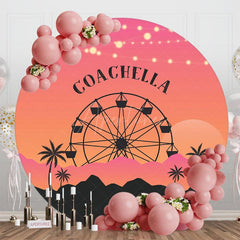 Aperturee - Aperturee Ferris Wheel Sunset Round Coachella Party Backdrop
