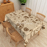 Aperturee - Aperturee Festival Vibe Multicharacter Rectangle Tablecloth