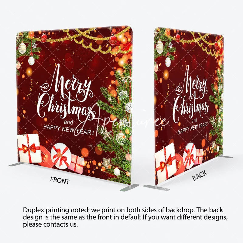 Aperturee - Aperturee Festive Merry Christmas And Happy New Year Backdrop