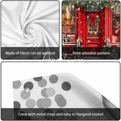 Aperturee - Aperturee Festive Red Christmas Santa Store Garage Door Banner