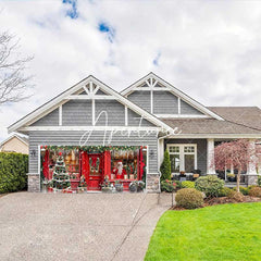 Aperturee - Aperturee Festive Red Christmas Santa Store Garage Door Banner