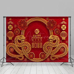 Aperturee - Aperturee Festive Zodiac Snake Celebrating New Year Backdrop