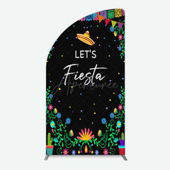 Aperturee Aperturee Fiesta Floral Mexican Decor Party Half Moon Arch Backdrop
