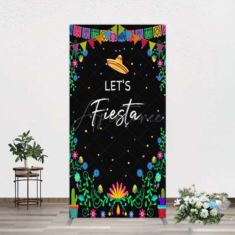 Aperturee Aperturee Fiesta Floral Mexican Decor Party Rectangle Backdrop