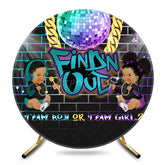 Aperturee - Aperturee Findn Out Disco Gender Reveal Round Backdrop