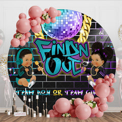 Aperturee - Aperturee Findn Out Disco Gender Reveal Round Backdrop