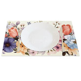 Aperturee - Aperturee Fine Art Floral Sweet Colorful Set of 4 Placemats