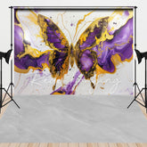 Aperturee - Aperturee Fine Art Purple Gold Butterfly Combo Set Backdrop