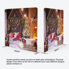 Aperturee - Aperturee Fireplace Bedroom Christmas Pillow Case Backdrop