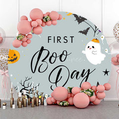 Aperturee Aperturee First Boo Day Halloween Birthday Round Backdrop