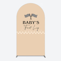 Aperturee - Aperturee First Lap Race Theme Sweet Birthday Arch Backdrop