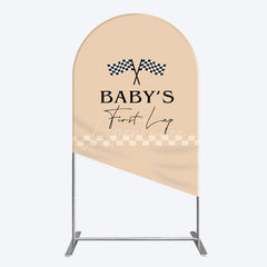 Aperturee - Aperturee First Lap Race Theme Sweet Birthday Arch Backdrop