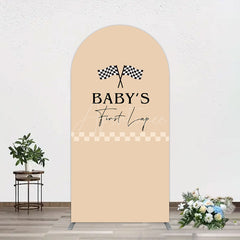 Aperturee - Aperturee First Lap Race Theme Sweet Birthday Arch Backdrop