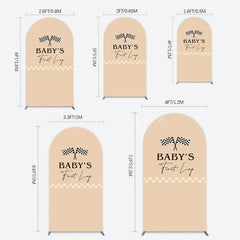 Aperturee - Aperturee First Lap Race Theme Sweet Birthday Arch Backdrop