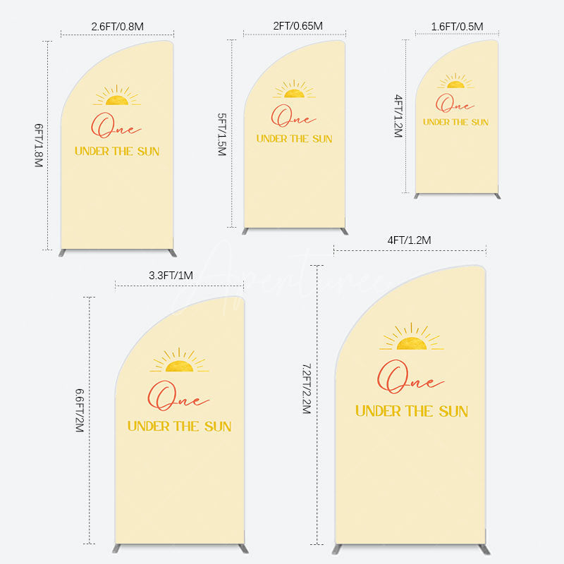 Aperturee - Aperturee First Trip Around Sun Happy Birthday Half Moon Arch Backdrop