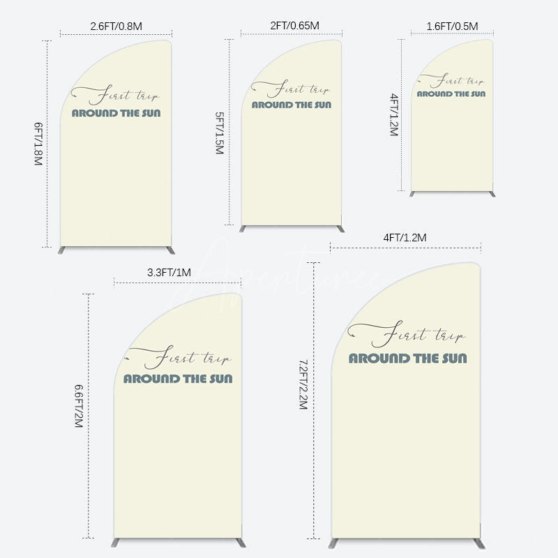 Aperturee - Aperturee First Trip Around The Sun Birthday Half Moon Arch Backdrop