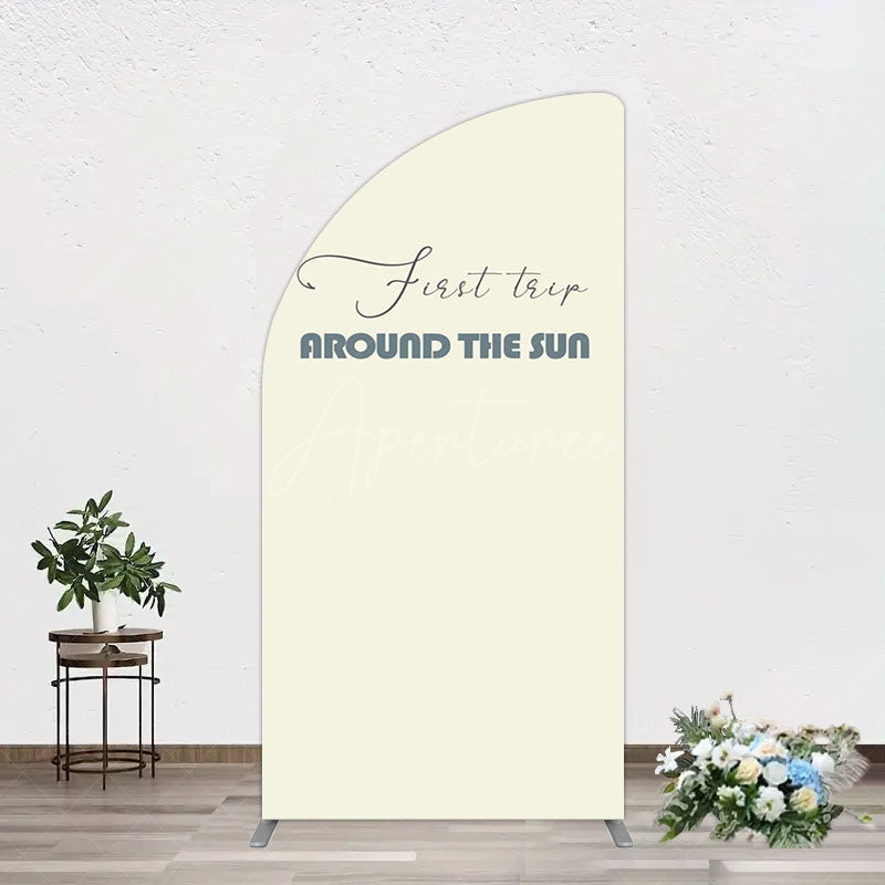 Aperturee - Aperturee First Trip Around The Sun Birthday Half Moon Arch Backdrop