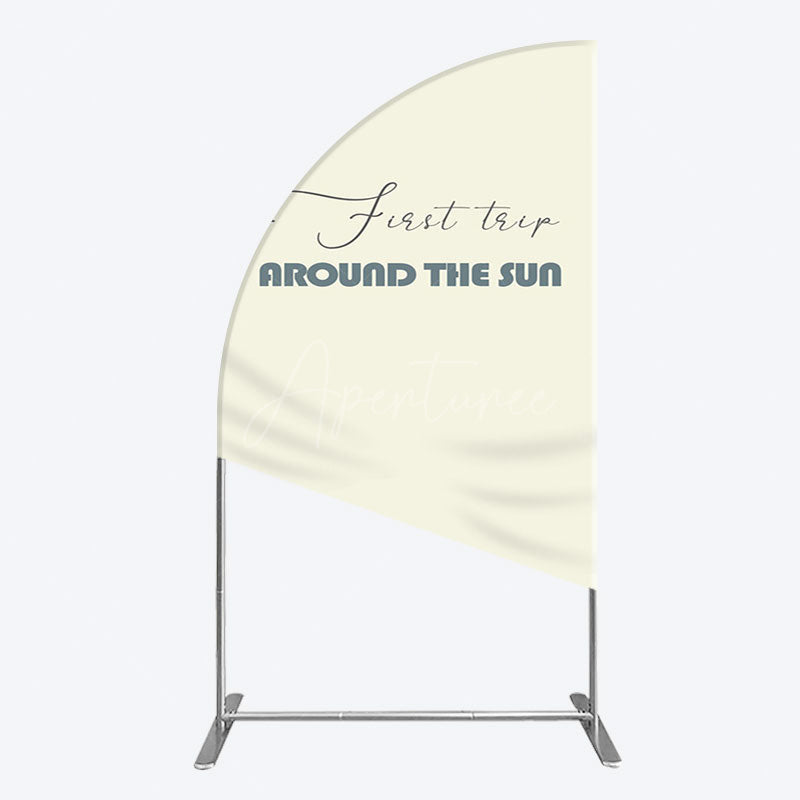 Aperturee - Aperturee First Trip Around The Sun Birthday Half Moon Arch Backdrop