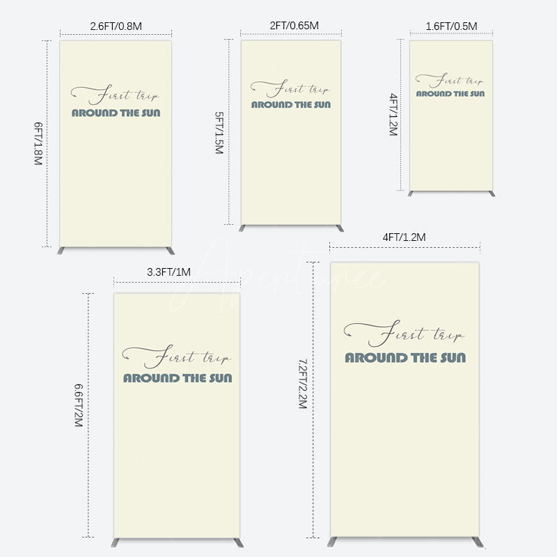 Aperturee - Aperturee First Trip Around The Sun Birthday Rectangle Backdrop