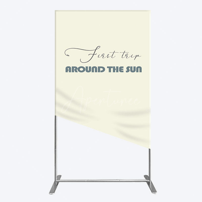 Aperturee - Aperturee First Trip Around The Sun Birthday Rectangle Backdrop