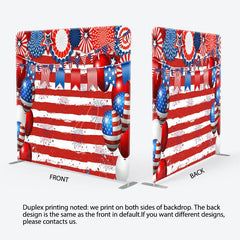 Aperturee - Aperturee Flag Balloons Fabric Backdrop Cover for Independence Day