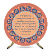 Aperturee - Aperturee Floral 1 Corinthians Bible Prayers Round Backdrop