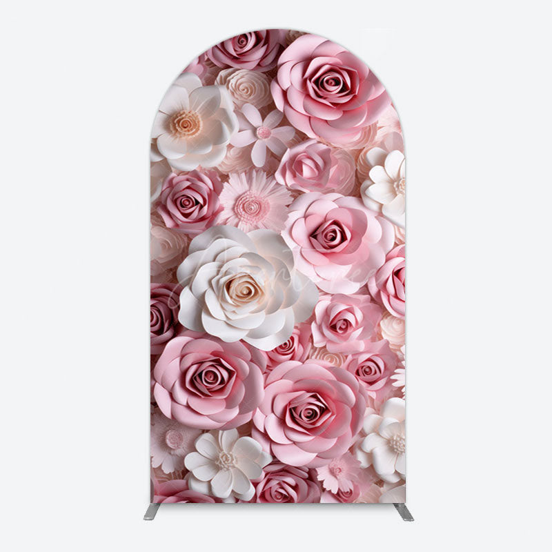 Aperturee - Aperturee Floral 3D Effect Pattern Photography Arch Backdrop