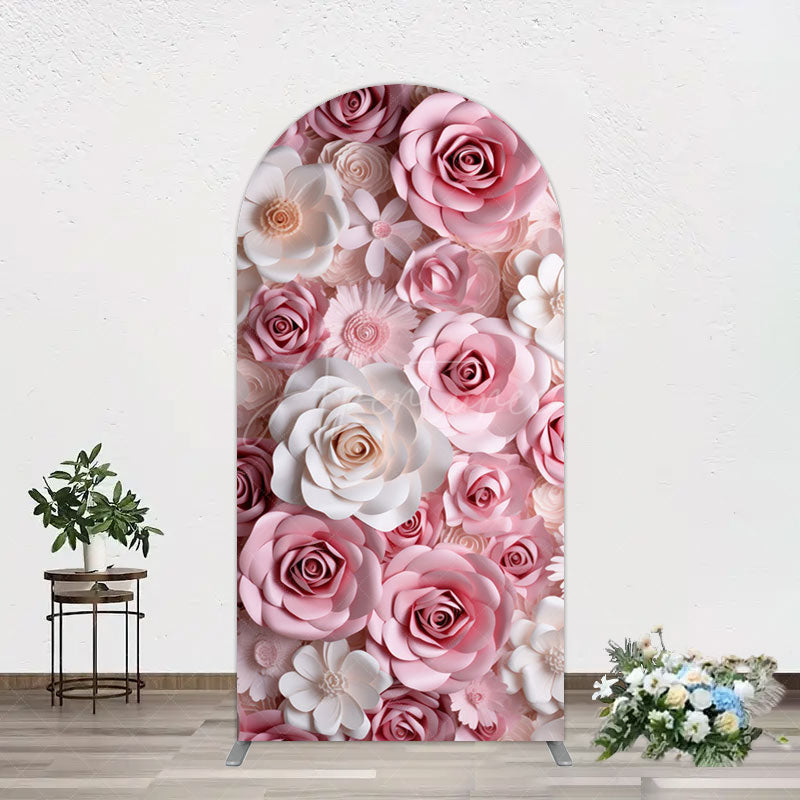 Aperturee - Aperturee Floral 3D Effect Pattern Photography Arch Backdrop