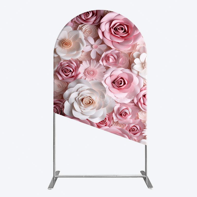 Aperturee - Aperturee Floral 3D Effect Pattern Photography Arch Backdrop