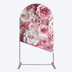 Aperturee - Aperturee Floral 3D Effect Pattern Photography Arch Backdrop
