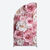 Aperturee - Aperturee Floral 3D Effect Pattern Photography Half Moon Arch Backdrop