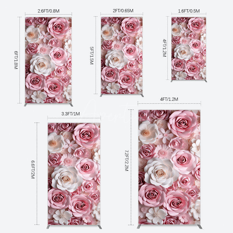Aperturee - Aperturee Floral 3D Effect Pattern Photography Rectangle Backdrop