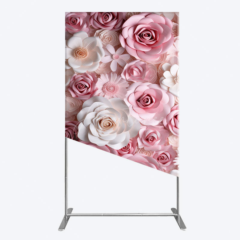 Aperturee - Aperturee Floral 3D Effect Pattern Photography Rectangle Backdrop