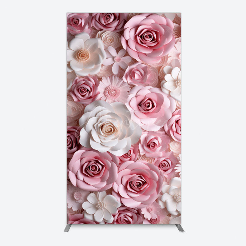 Aperturee - Aperturee Floral 3D Effect Pattern Photography Rectangle Backdrop