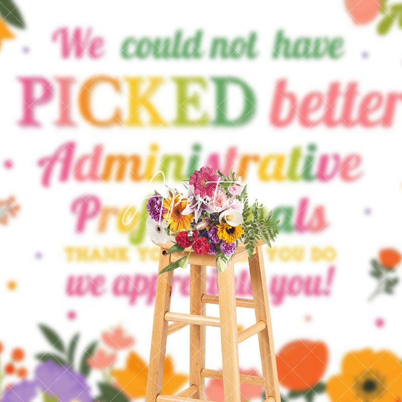 Aperturee - Aperturee Floral Administrative Professionals Day Backdrop