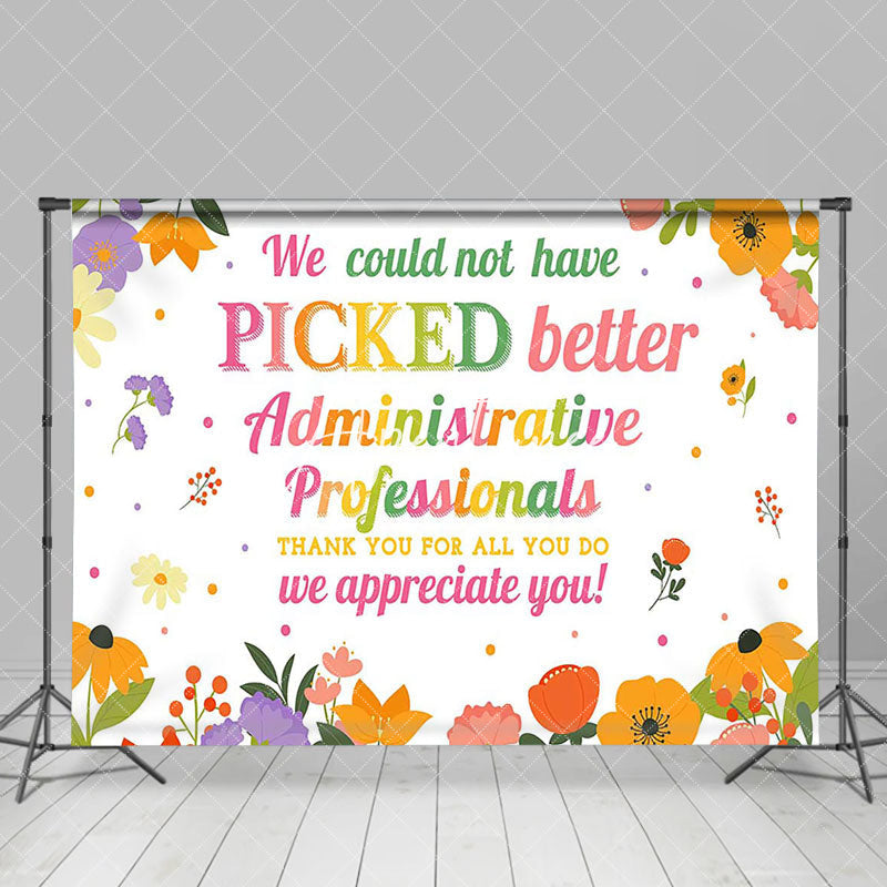 Aperturee - Aperturee Floral Administrative Professionals Day Backdrop