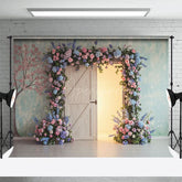 Aperturee - Aperturee Floral Arch Opening Door Sweet Wedding Backdrop