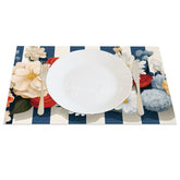 Aperturee - Aperturee Floral Art Sweet Elegant Color Set of 4 Placemats