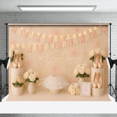 Aperturee - Aperturee Floral Ballet Shoes Skirts Sweet Cake Smash Backdrop