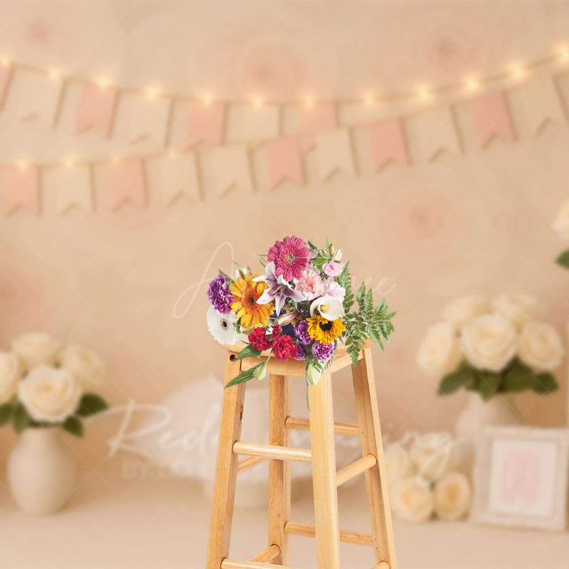 Aperturee - Aperturee Floral Ballet Shoes Skirts Sweet Cake Smash Backdrop