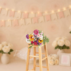 Aperturee - Aperturee Floral Ballet Shoes Skirts Sweet Cake Smash Backdrop