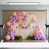 Aperturee - Aperturee Floral Balloon Arch Castle Boho Wedding Backdrop
