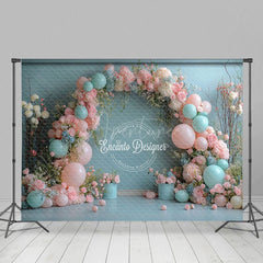 Aperturee - Aperturee Floral Balloon Arch Elegant Wedding Photo Backdrop
